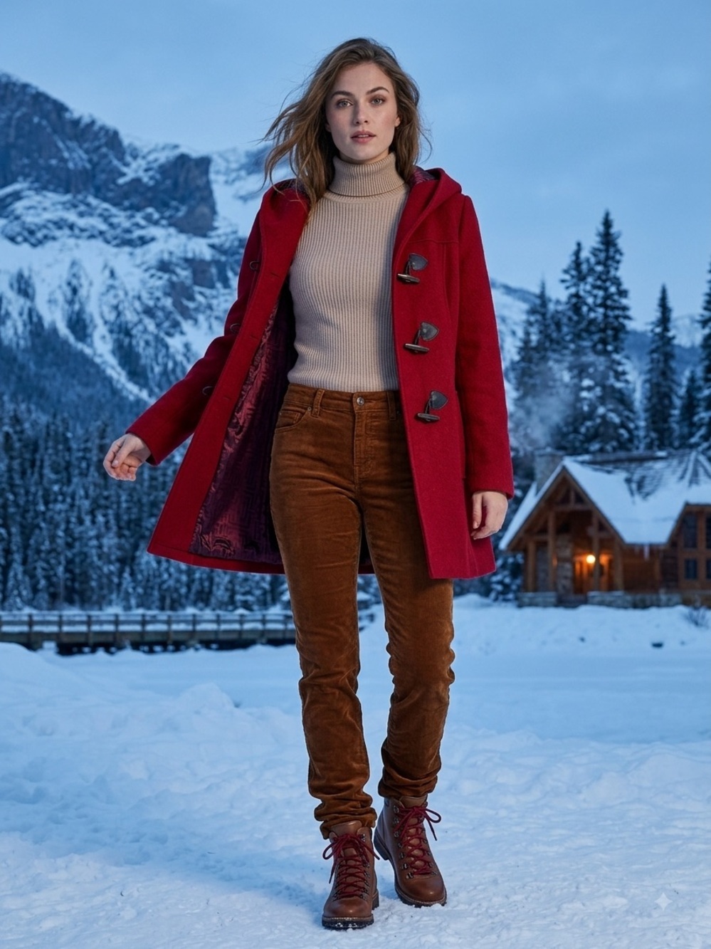 Simply Natural Designs Red Baby
Alpaca & Merino Wool Duffle Toggle Hooded Coat